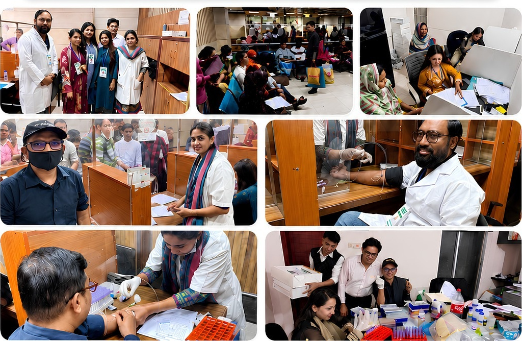 Clinical-study participants, researchers, sample collection and laboratory work at BSMMU